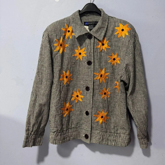 IB Fussion size 8 Linen sunflower light weight jacket - Picture 1 of 3